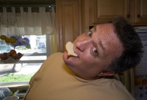 Walter with a tasty fish cookie